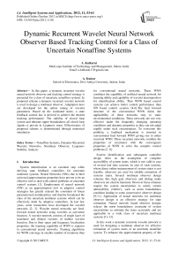 Dynamic Recurrent Wavelet Neural Network Observer Based Tracking Control for a Class of Uncertain Nonaffine Systems