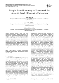 Margin Based Learning: A Framework for Acoustic Model Parameter Estimation