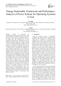 Energy-Sustainable Framework and Performance Analysis of Power Scheme for Operating Systems: A Tool