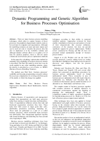 Dynamic Programming and Genetic Algorithm for Business Processes Optimisation