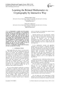 Learning the Related Mathematics to Cryptography by Interactive Way