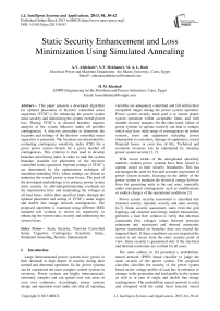 Static Security Enhancement and Loss Minimization Using Simulated Annealing