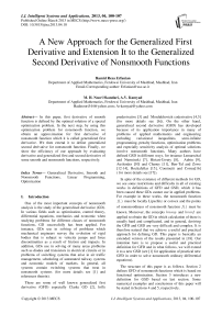 A New Approach for the Generalized First Derivative and Extension It to the Generalized Second Derivative of Nonsmooth Functions