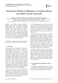 Simulation Model of Magnetic Levitation Based on NARX Neural Networks