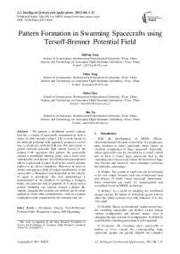 Pattern Formation in Swarming Spacecrafts using Tersoff-Brenner Potential Field