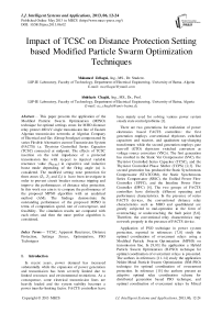 Impact of TCSC on Distance Protection Setting based Modified Particle Swarm Optimization Techniques