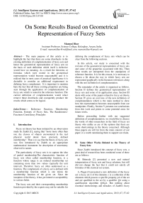 On Some Results Based on Geometrical Representation of Fuzzy Sets