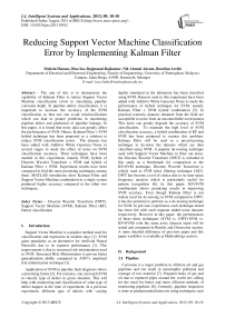 Reducing Support Vector Machine Classification Error by Implementing Kalman Filter