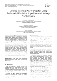 Optimal Reactive Power Dispatch Using Differential Evolution Algorithm with Voltage Profile Control