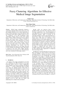 Fuzzy Clustering Algorithms for Effective Medical Image Segmentation