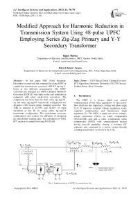 Modified Approach for Harmonic Reduction in Transmission System Using 48-pulse UPFC Employing Series Zig-Zag Primary and Y-Y Secondary Transformer
