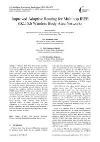 Improved Adaptive Routing for Multihop IEEE 802.15.6 Wireless Body Area Networks