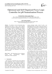 Optimized and Self-Organized Fuzzy Logic Controller for pH Neutralization Process