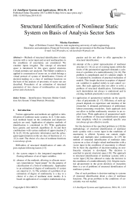 Structural Identification of Nonlinear Static System on Basis of Analysis Sector Sets