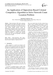 An Application of Opposition Based Colonial Competitive Algorithm to Solve Network Count Location Problem