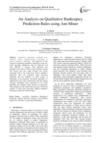 An Analysis on Qualitative Bankruptcy Prediction Rules using Ant-Miner