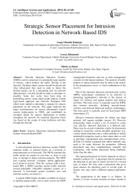 Strategic Sensor Placement for Intrusion Detection in Network-Based IDS