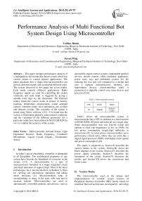 Performance Analysis of Multi Functional Bot System Design Using Microcontroller
