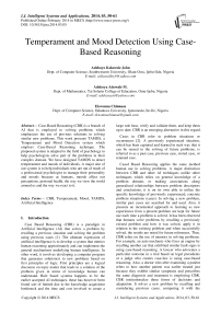 Temperament and Mood Detection Using Case-Based Reasoning