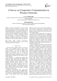 A Survey on Cooperative Communication in Wireless Networks