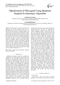 Optimization of Microgrid Using Quantum Inspired Evolutionary Algorithm