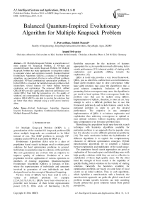 Balanced Quantum-Inspired Evolutionary Algorithm for Multiple Knapsack Problem