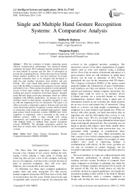 Single and Multiple Hand Gesture Recognition Systems: A Comparative Analysis