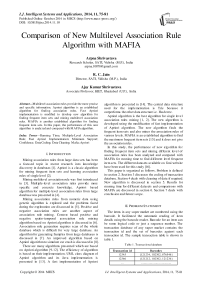 Comparison of New Multilevel Association Rule Algorithm with MAFIA