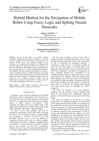 Hybrid Method for the Navigation of Mobile Robot Using Fuzzy Logic and Spiking Neural Networks