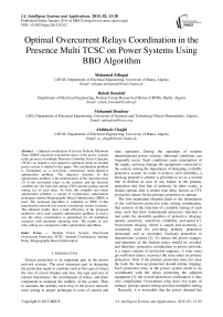 Optimal Overcurrent Relays Coordination in the Presence Multi TCSC on Power Systems Using BBO Algorithm