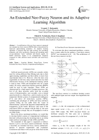 An Extended Neo-Fuzzy Neuron and its Adaptive Learning Algorithm