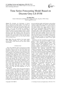 Time Series Forecasting Model Based on Discrete Grey LS-SVM