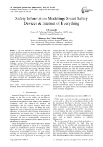 Safety Information Modeling: Smart Safety Devices & Internet of Everything