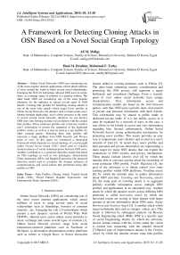 A Framework for Detecting Cloning Attacks in OSN Based on a Novel Social Graph Topology