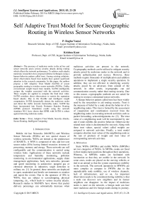 Self Adaptive Trust Model for Secure Geographic Routing in Wireless Sensor Networks