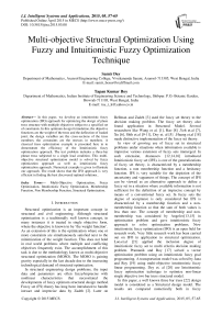 Multi-objective Structural Optimization Using Fuzzy and Intuitionistic Fuzzy Optimization Technique