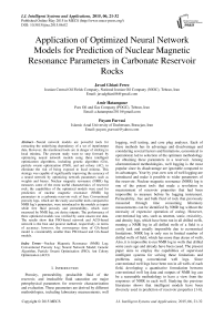 Application of Optimized Neural Network Models for Prediction of Nuclear Magnetic Resonance Parameters in Carbonate Reservoir Rocks