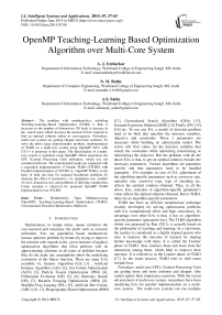 OpenMP Teaching-Learning Based Optimization Algorithm over Multi-Core System