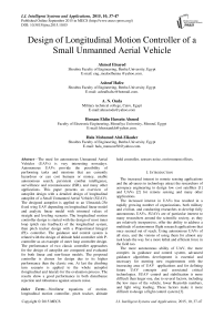 Design of Longitudinal Motion Controller of a Small Unmanned Aerial Vehicle