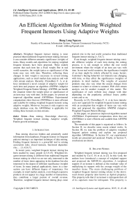 An Efficient Algorithm for Mining Weighted Frequent Itemsets Using Adaptive Weights