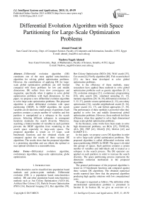 Differential Evolution Algorithm with Space Partitioning for Large-Scale Optimization Problems