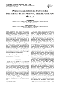 Operations and Ranking Methods for Intuitionistic Fuzzy Numbers, a Review and New Methods