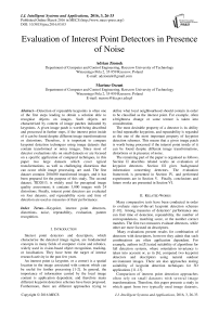 Evaluation of Interest Point Detectors in Presence of Noise