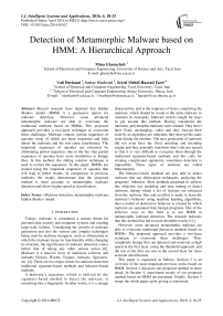 Detection of Metamorphic Malware based on HMM: A Hierarchical Approach