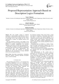 Proposed Representation Approach Based on Description Logics Formalism
