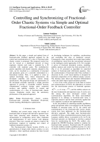 Controlling and Synchronizing of Fractional-Order Chaotic Systems via Simple and Optimal Fractional-Order Feedback Controller