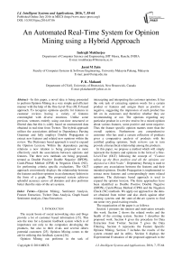 An Automated Real-Time System for Opinion Mining using a Hybrid Approach