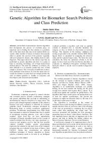 Genetic Algorithm for Biomarker Search Problem and Class Prediction