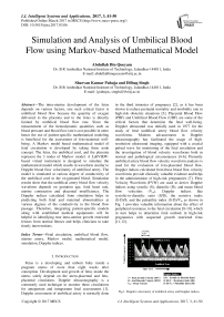 Simulation and Analysis of Umbilical Blood Flow using Markov-based Mathematical Model