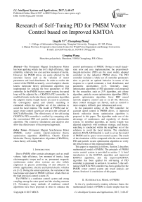 Research of Self-Tuning PID for PMSM Vector Control based on Improved KMTOA